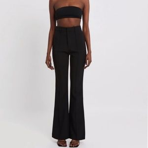 BOA Because of Alice Flared Leg Suit Trousers Black Size Small